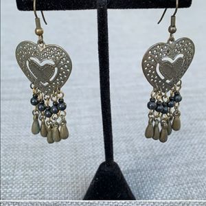 SALE Vintage Heart Earrings
